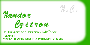 nandor czitron business card
